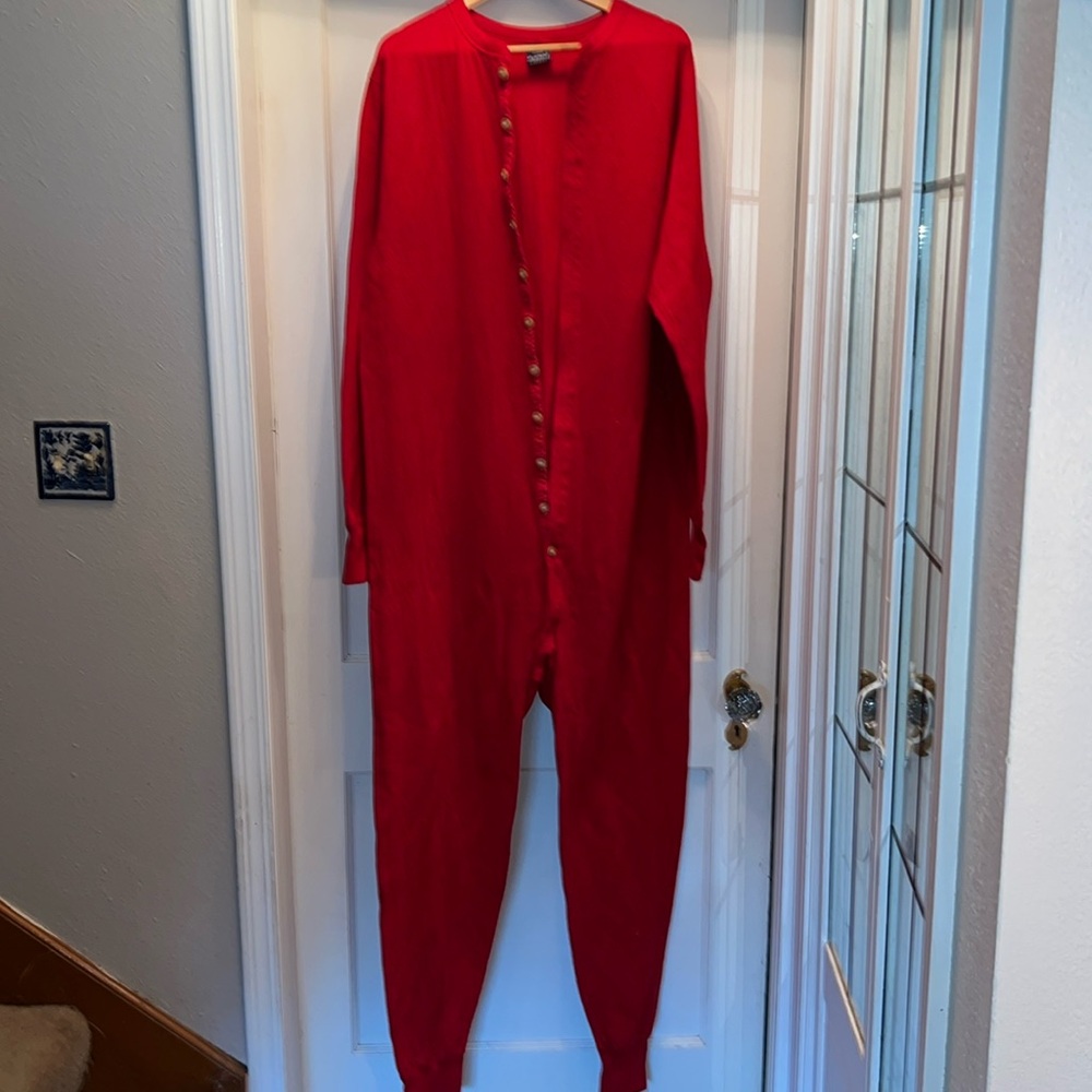 1950s Duofold Union suit made in USA Wool blend XL onesie